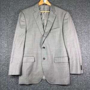 Peter Millar Mens Light Gray Wool Blend Sport Coat Blazer Jacket Made in Canada